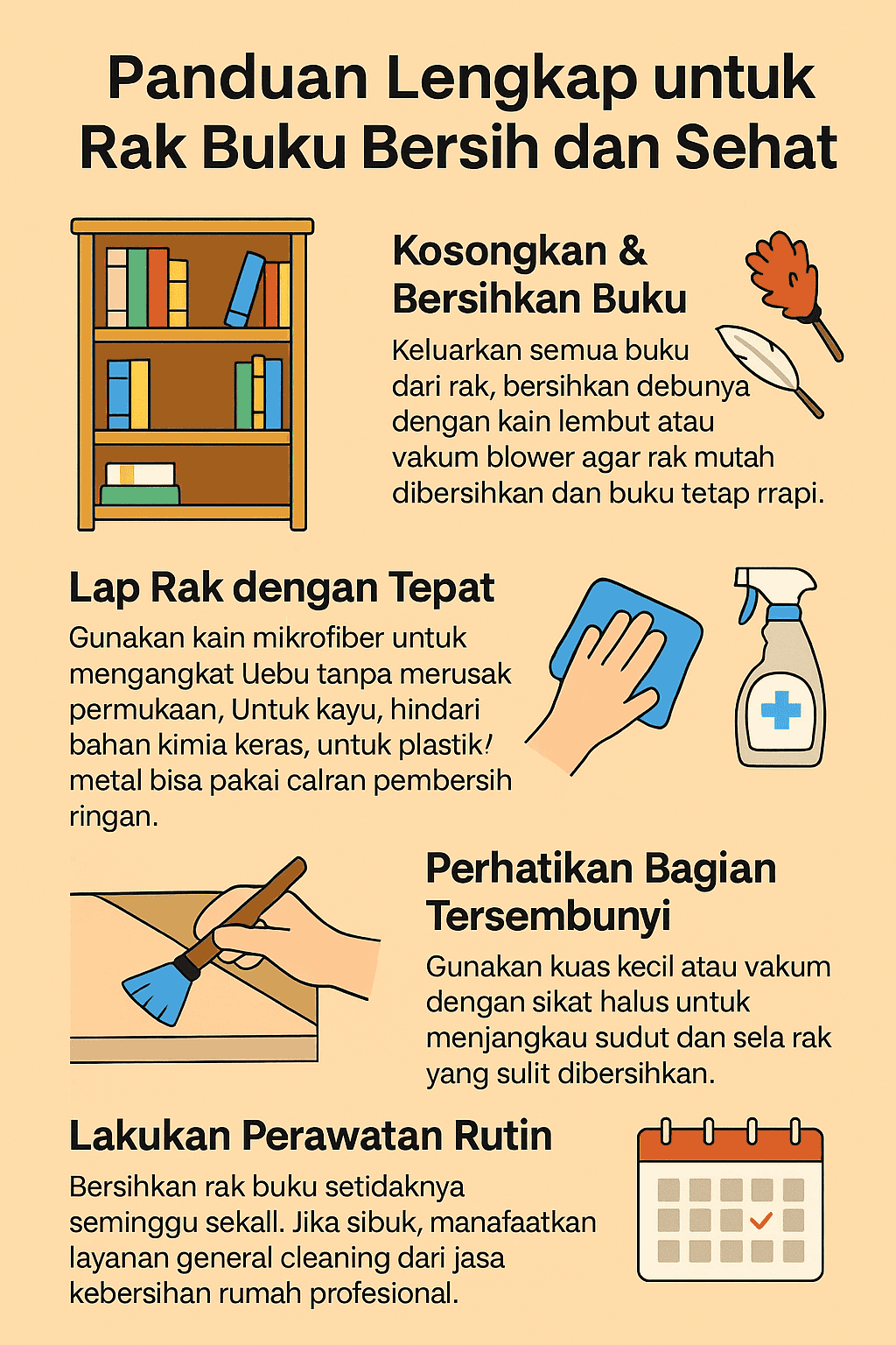 Panduan Lengkap untuk Rak Buku Bersih dan Sehat