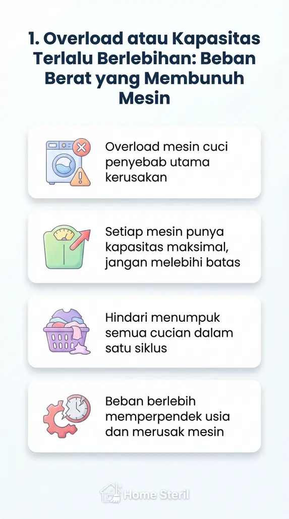 1. Overload atau Kapasitas Terlalu Berlebihan: Beban Berat yang Membunuh Mesin
