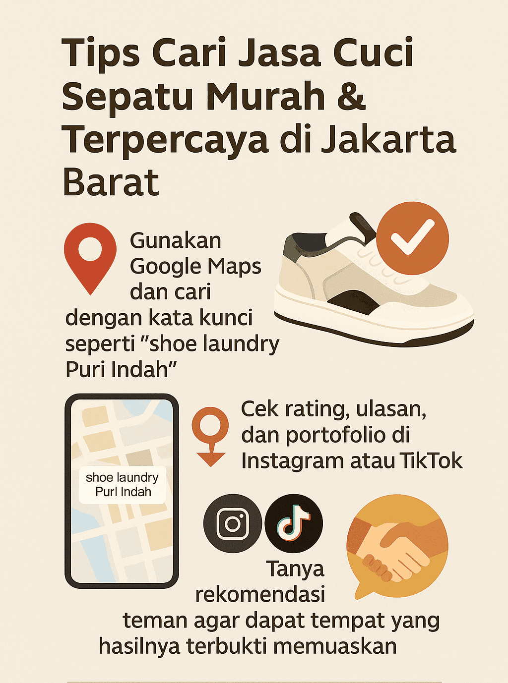 Infografik: Tips Cari Jasa Cuci Sepatu Mudah dan Terpercaya di Jakarta Barat