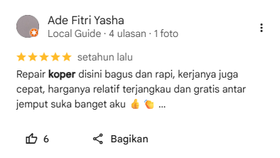 Review Pelanggan Sneakershoot.id: Bukti Kepercayaan dalam Reparasi Koper