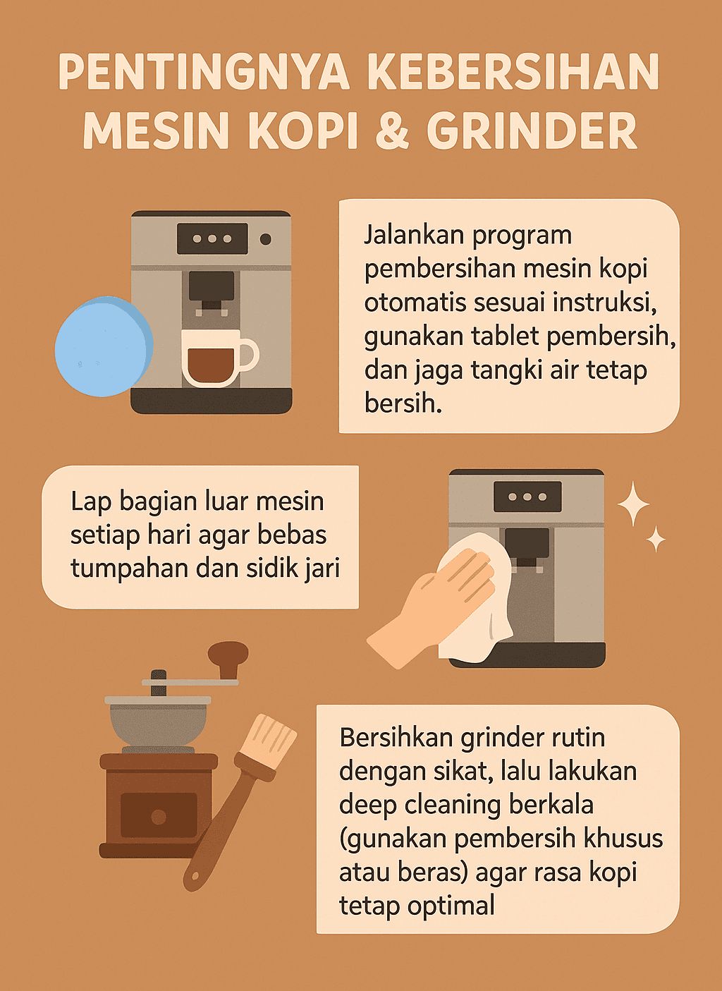 Pentingnya Kebersihan Mesin Kopi Otomatis dan Grinder