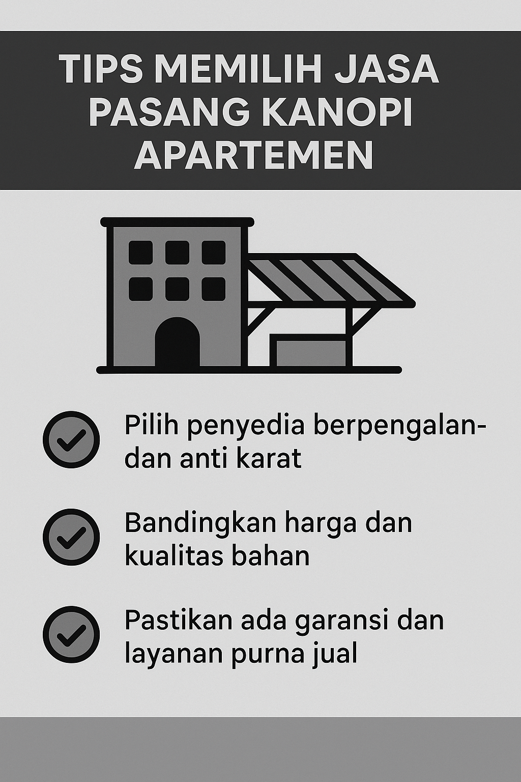 Infografik:Tips Memilih Jasa Pasang Kanopi Apartemen