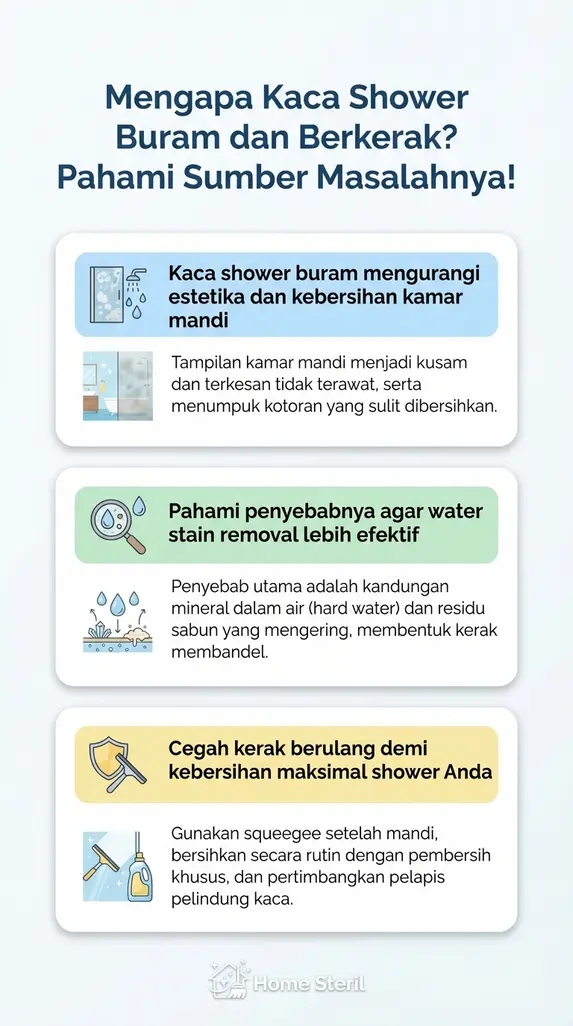 Mengapa Kaca Shower Buram dan Berkerak? Pahami Sumber Masalahnya!