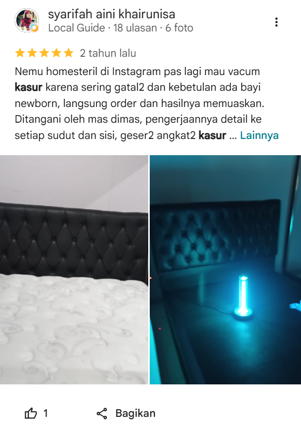 Testimoni Pelanggan Home Steril