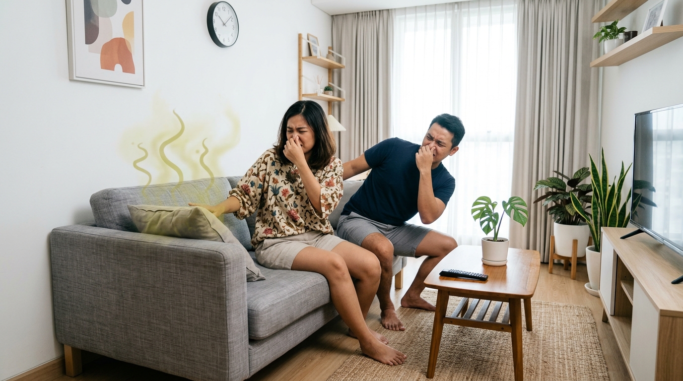 Akar Masalah Mengapa Sofa Mengeluarkan Aroma Kurang Sedap