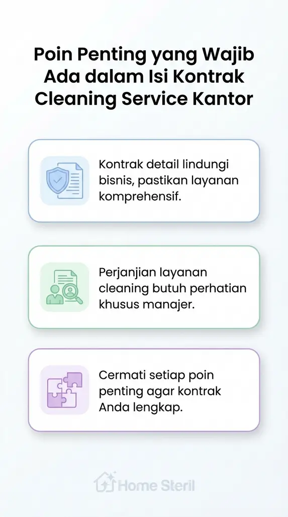 Poin Penting yang Wajib Ada dalam Isi Kontrak Cleaning Service Kantor