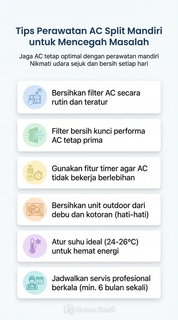 Tips Perawatan AC Split Mandiri untuk Mencegah Masalah
