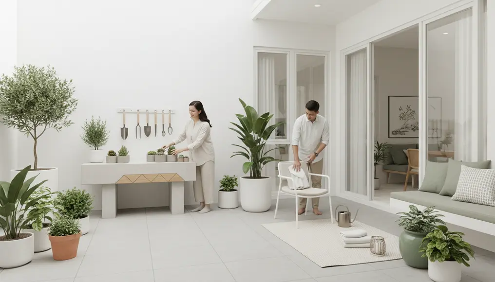 Area Hobi & Taman: Fokus Bersih Pindahan Rumah Bagian Eksterior