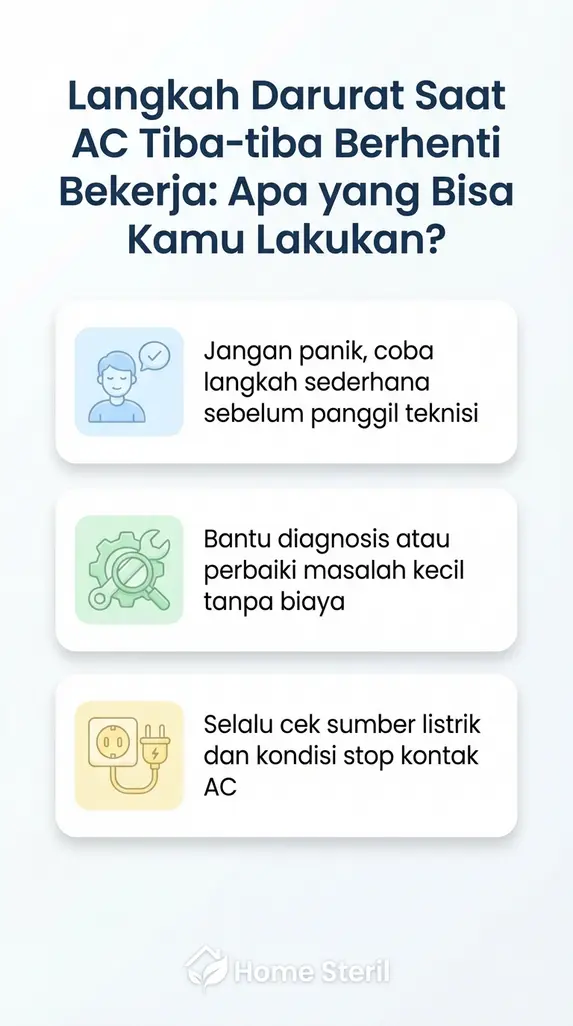 Langkah Darurat Saat AC Tiba-tiba Berhenti Bekerja: Apa yang Bisa Kamu Lakukan?