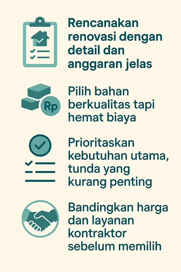 Strategi Efektif Menghemat Biaya Renovasi Rumah Tanpa Mengorbankan Kualitas