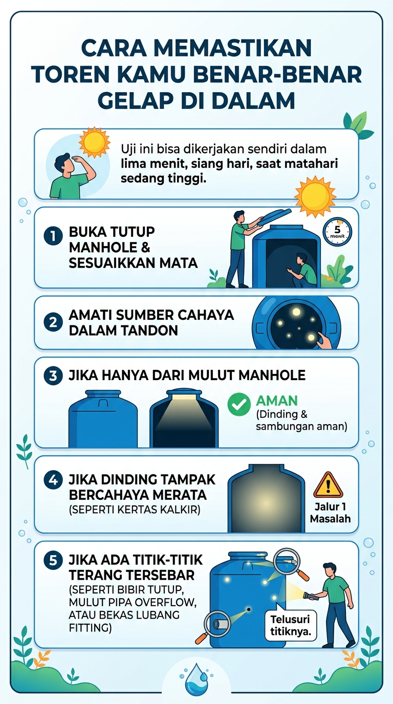 Infografik : Cara Memastikan Toren Kamu Benar-benar Gelap di Dalam