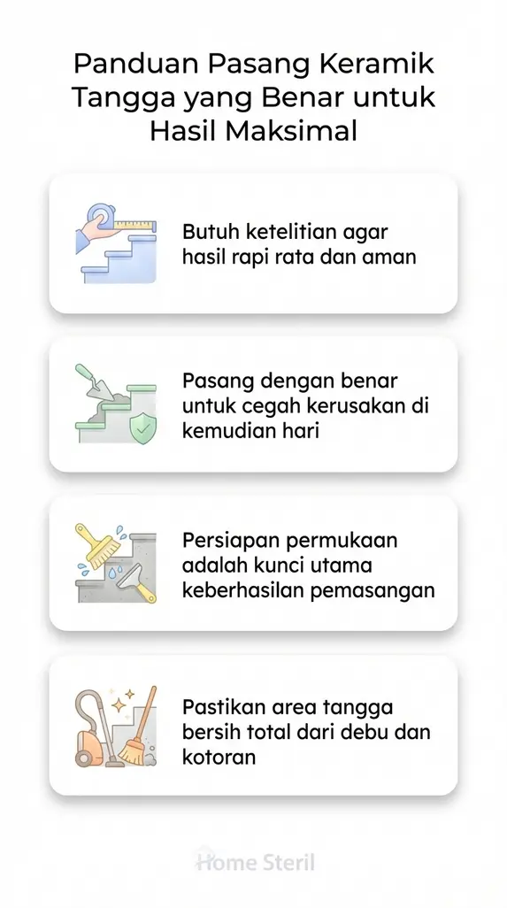 Panduan Pasang Keramik Tangga yang Benar untuk Hasil Maksimal