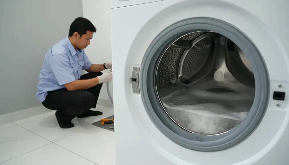 2. Air Tidak Mengisi atau Tidak Membuang dengan Sempurna