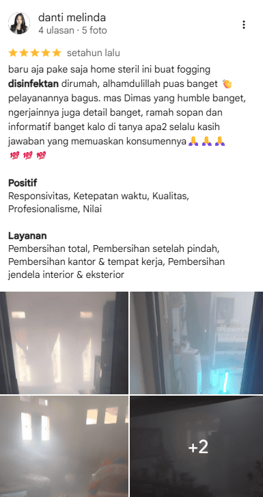 Rating Pelanggan Home Steril