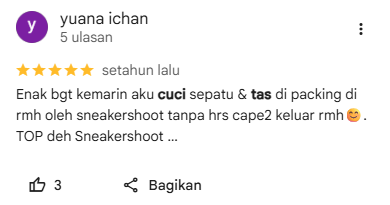 Testimoni Pelanggan Sneakershoot Cuci Tas Kulit