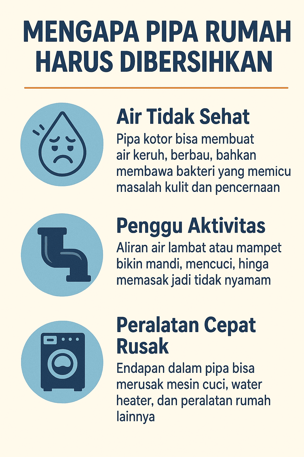 Infografik: Mengapa Pipa Rumah Harus Dibersihkan