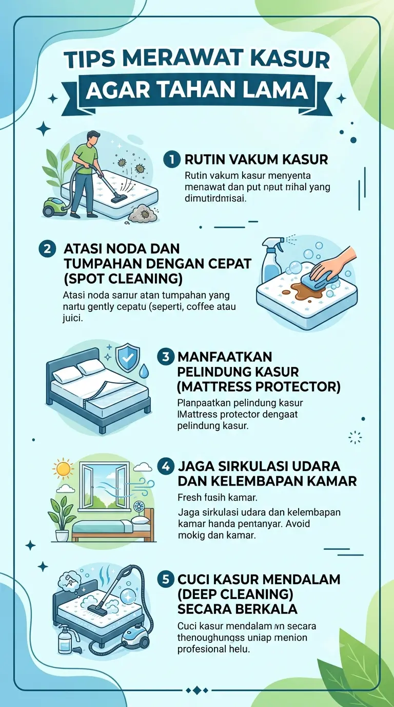 Infografik : Tips Merawat Kasur Agar Tahan Lama