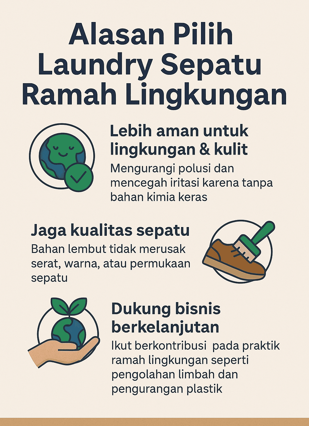 Infografik: Alasan Pilih Laundry Sepatu Rama Lingkungan