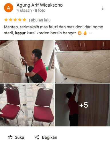 Review Pelanggan Cuci Kasur di Home Steril