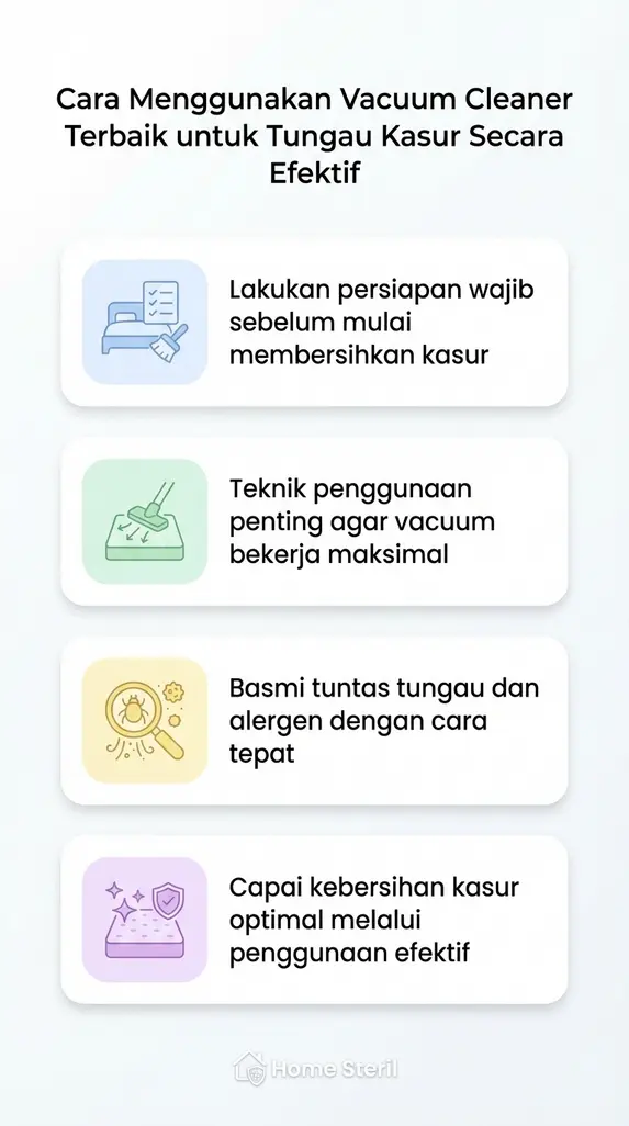 Cara Menggunakan Vacuum Cleaner Terbaik untuk Tungau Kasur Secara Efektif