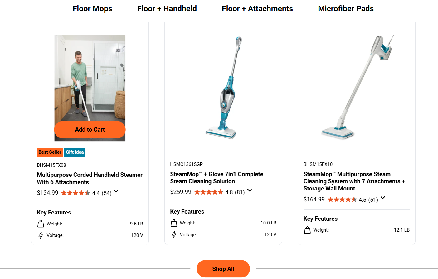 4. Black+Decker Steam-Mop: Spesialis Lantai dan Karpet