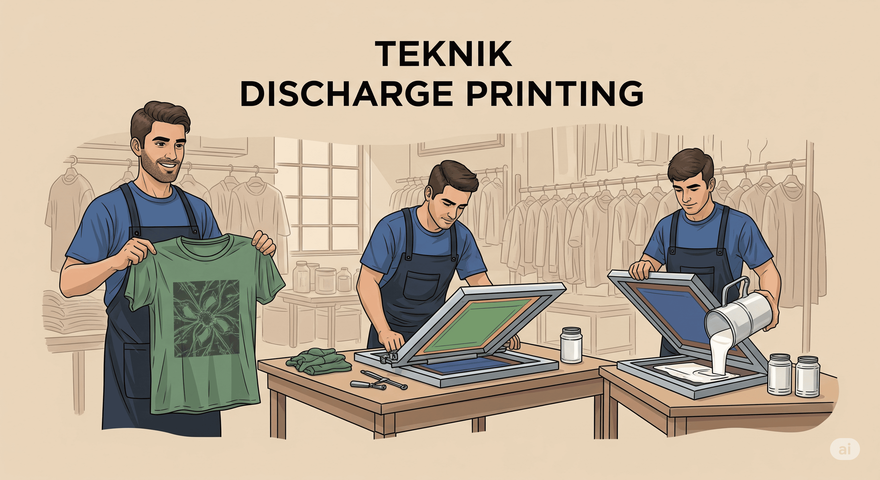 Panduan Sablon Discharge: Teknik Bleaching untuk Efek Unik