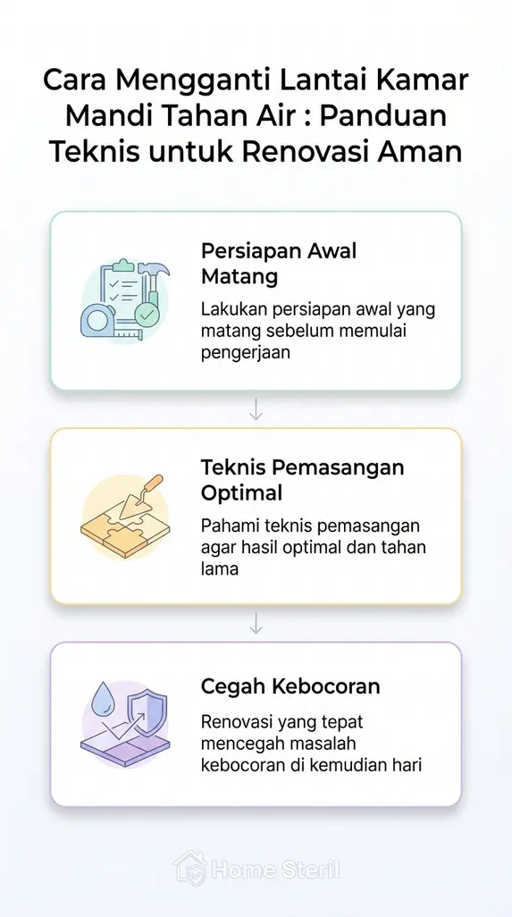 Cara Mengganti Lantai Kamar Mandi Tahan Air : Panduan Teknis untuk Renovasi Aman