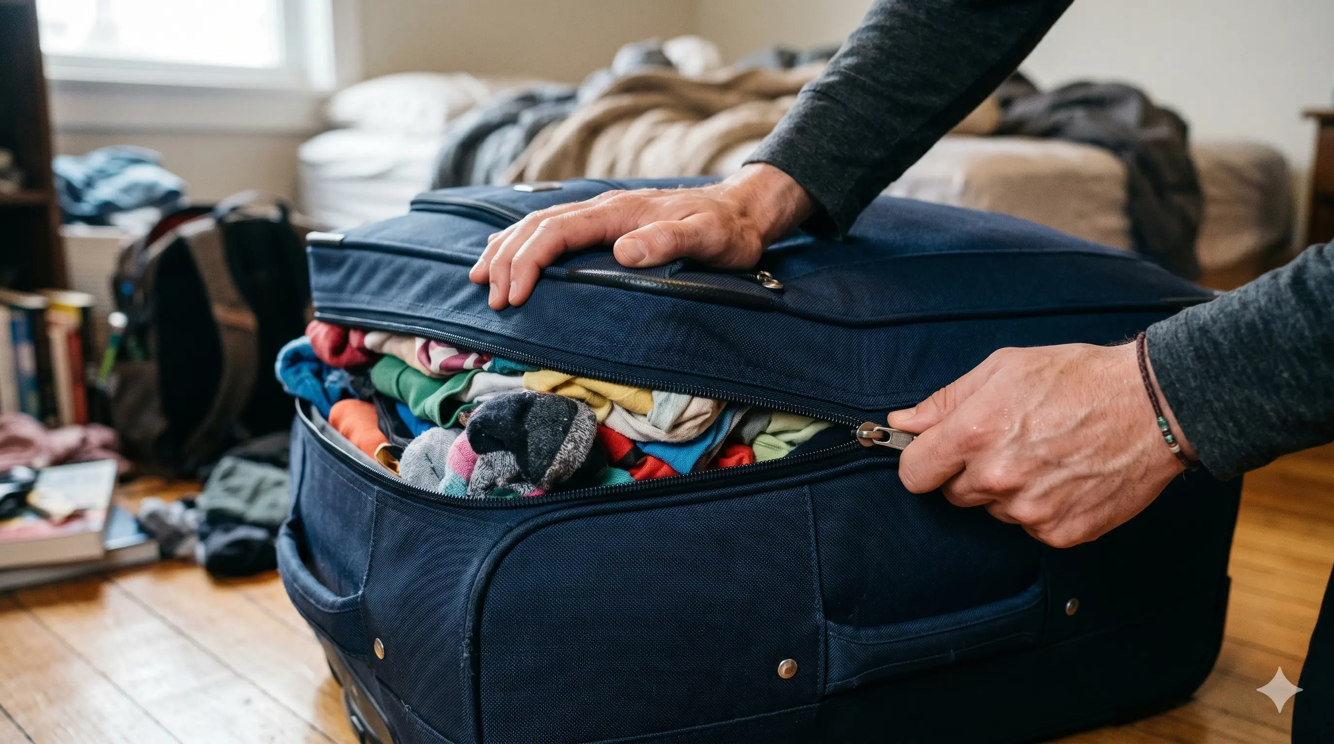 Beban Isi Koper Berlebihan (Overpacking)