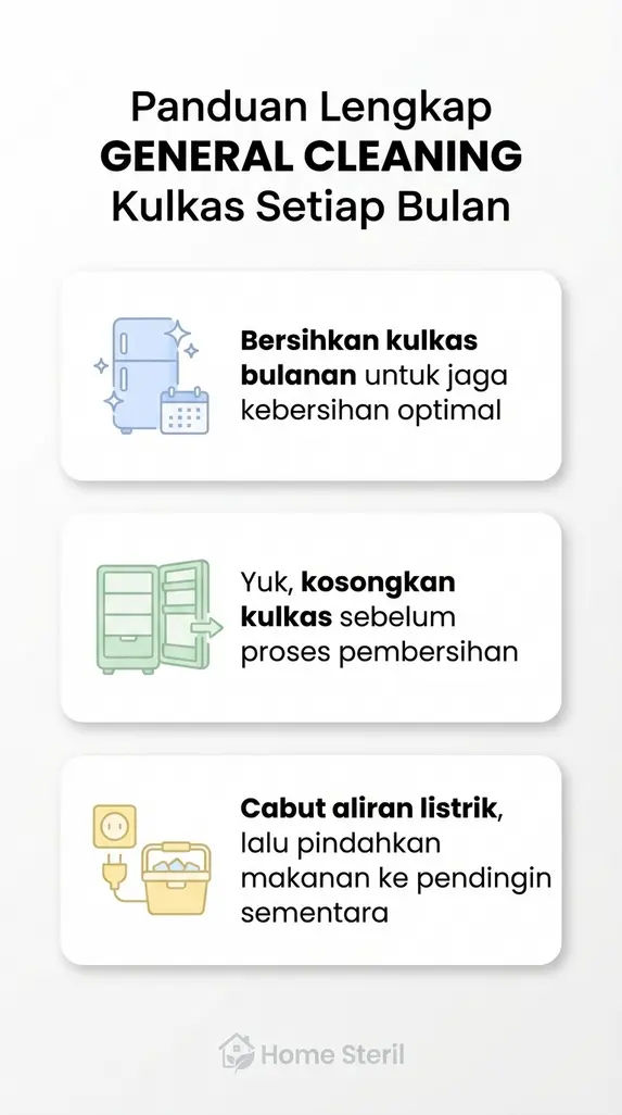 Panduan Lengkap GENERAL CLEANING Kulkas Setiap Bulan