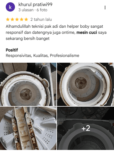 Testimoni Pelanggan Setia Home Steril Bersihkan Mesin Cuci