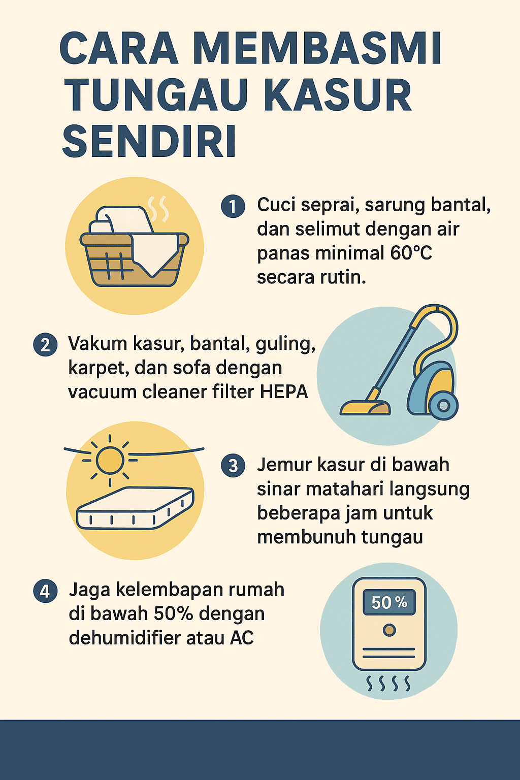 Cara Membasmi Tungau Kasur Sendiri dengan Efektif