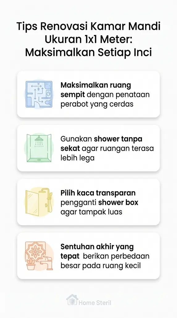 Tips Renovasi Kamar Mandi Ukuran 1x1 Meter: Maksimalkan Setiap Inci