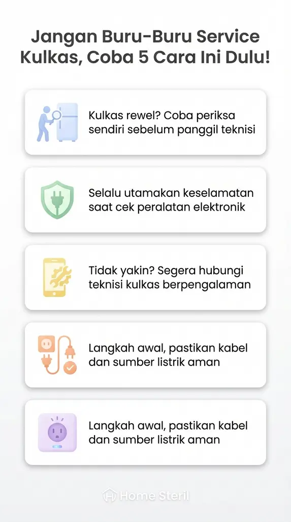 Jangan Buru-Buru Service Kulkas, Coba 5 Cara Ini Dulu!