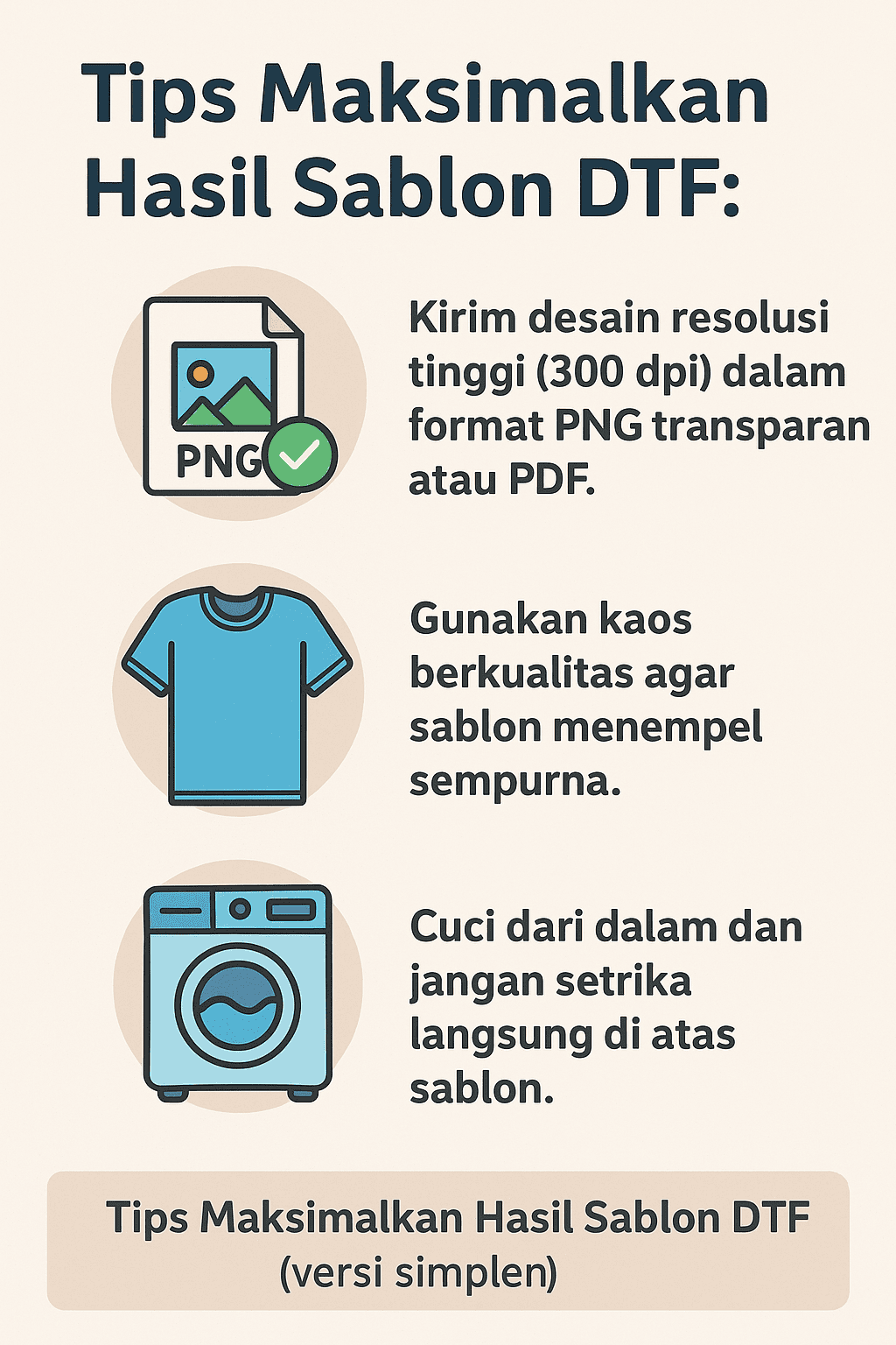 Infografik: Tips Memaksimalkan Hasil Cetak DTF