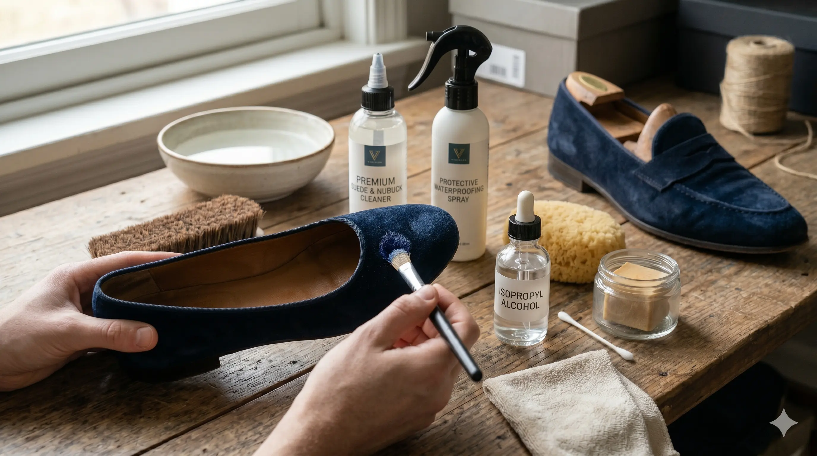 Menghilangkan Noda Tinta di Sepatu Bahan Beludru