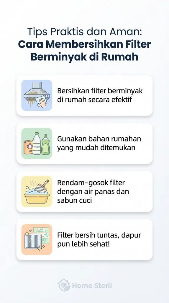 Tips Praktis dan Aman: Cara Membersihkan Filter Berminyak di Rumah