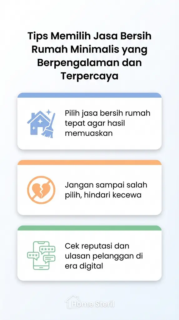 Tips Memilih Jasa Bersih Rumah Minimalis yang Berpengalaman dan Terpercaya