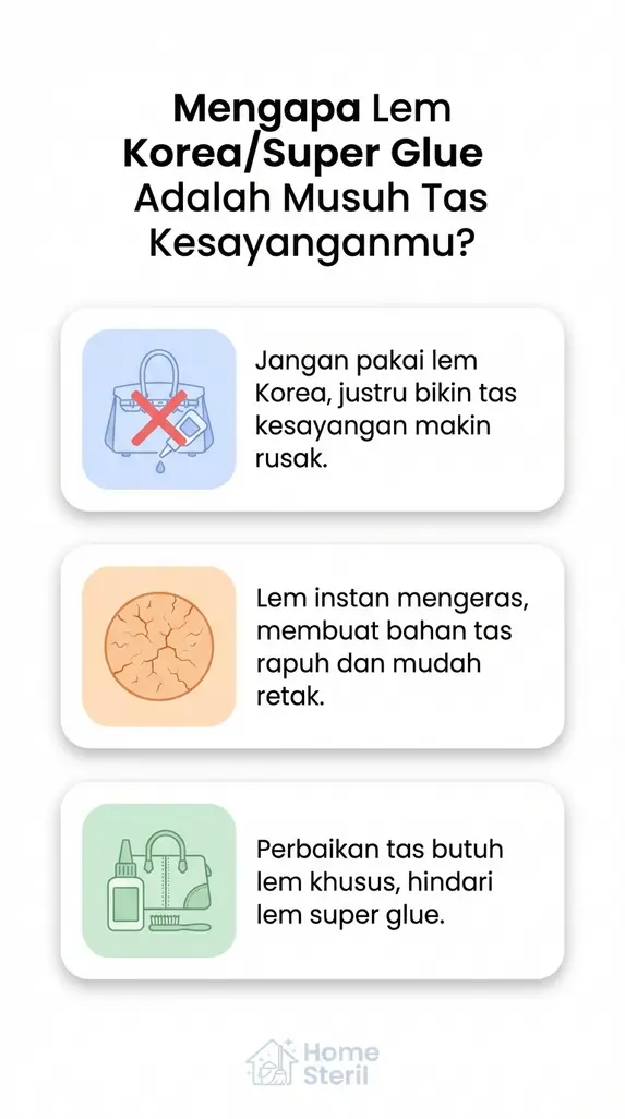 Mengapa Lem Korea/Super Glue Adalah Musuh Tas Kesayanganmu?
