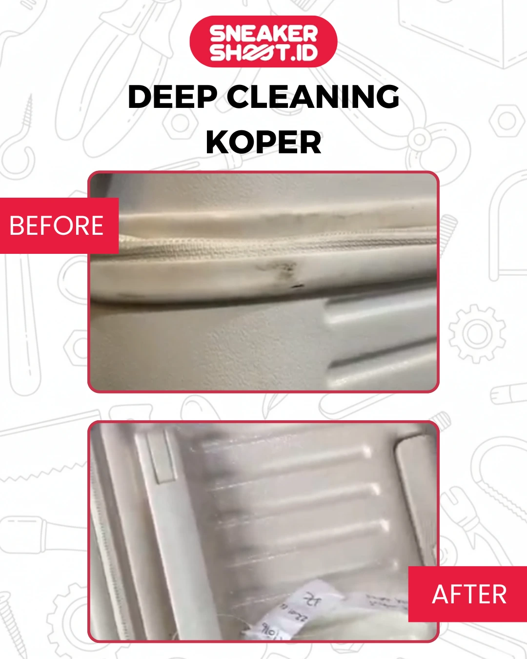 Before dan After Deep Cleaning Koper di sneakershoot.id.