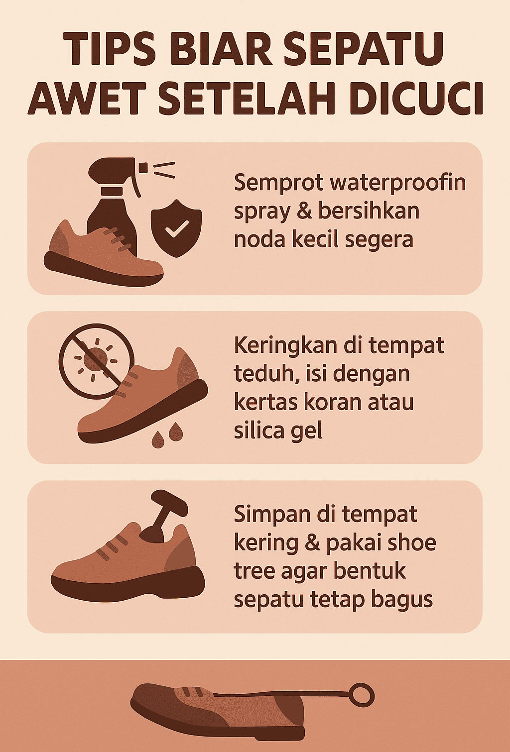 Infografik: Tips Biat Sepatu Awet Setelah Dicuci