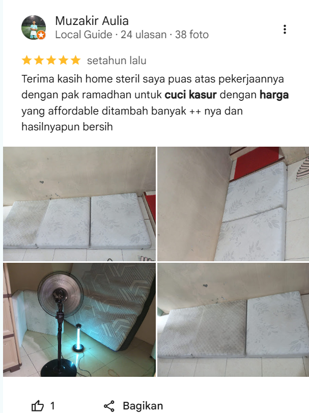 Testimoni Pelanggan Home Steril