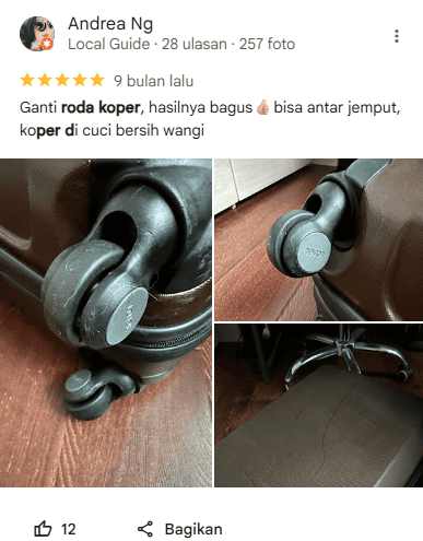 Testimoni Pelanggan Perbaiki Koper di Sneakershoot.id