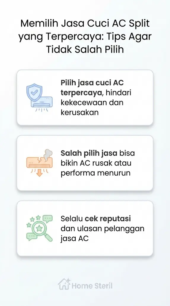 Memilih Jasa Cuci AC Split yang Terpercaya: Tips Agar Tidak Salah Pilih