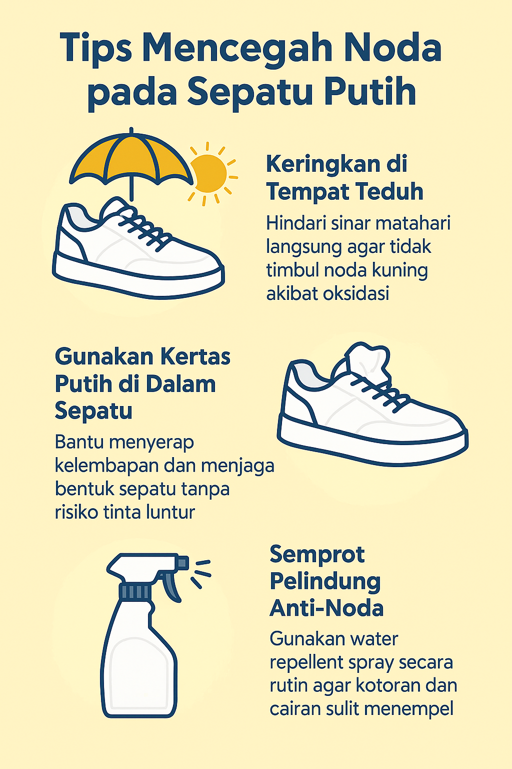 Tips Mencegah Noda pada Sepatu Putih