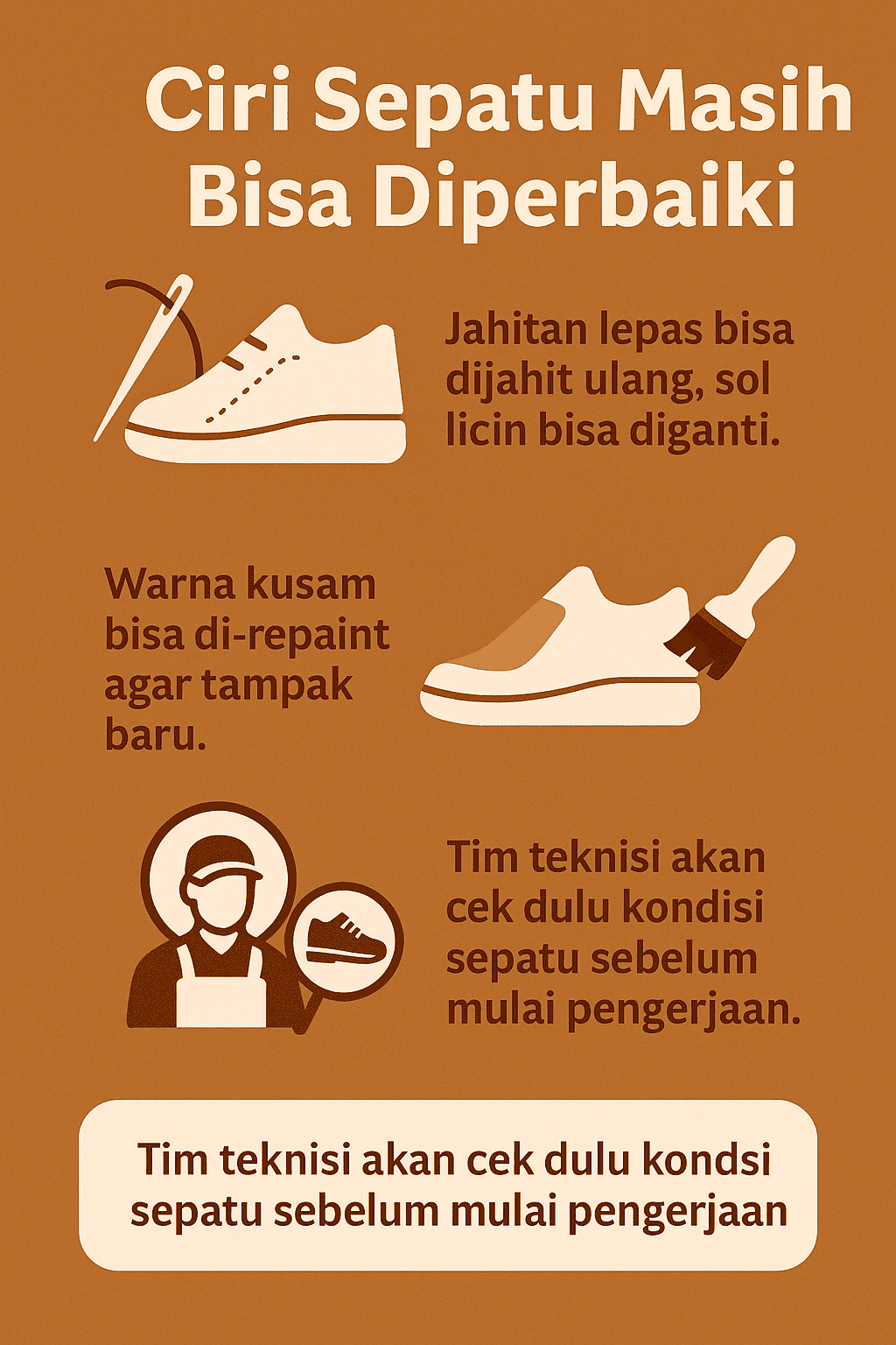 Infografik: Ciri Sepatu Masih Bisa Diperbaiki