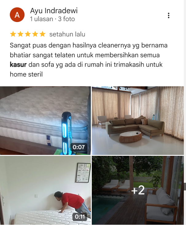 Testimoni Pelanggan Home Steril