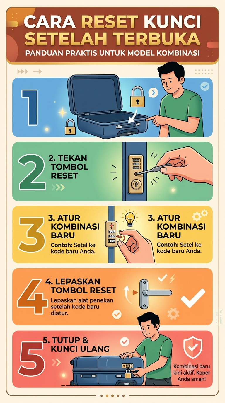 Infografik : Cara Reset Kunci Setelah Terbuka