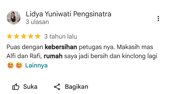 Ulasan Pelanggan Home Steril di Google