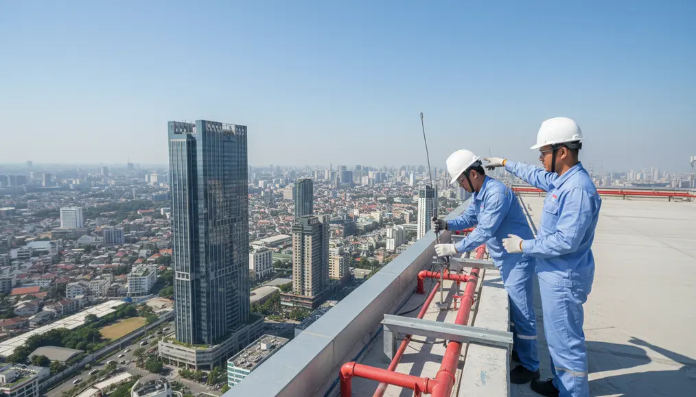 Jasa Instalasi Penangkal Petir untuk Gedung Tinggi yang Terintegrasi Fire System
