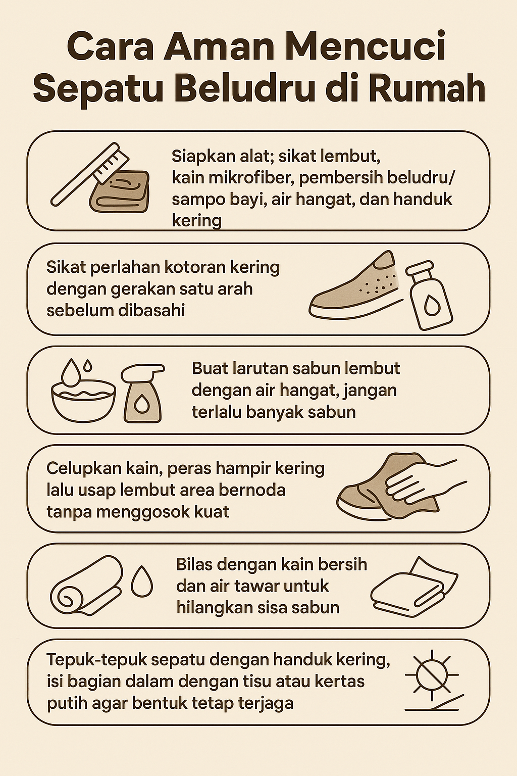 Persiapan dan Cara Mencuci Sepatu Beludru Secara Mandiri